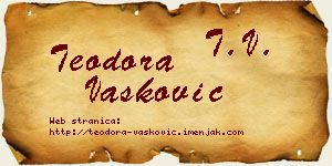 Teodora Vasković vizit kartica